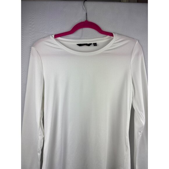 Iman Long Sleeve White Top XS Made In Indonesia - Picture 1 of 4
